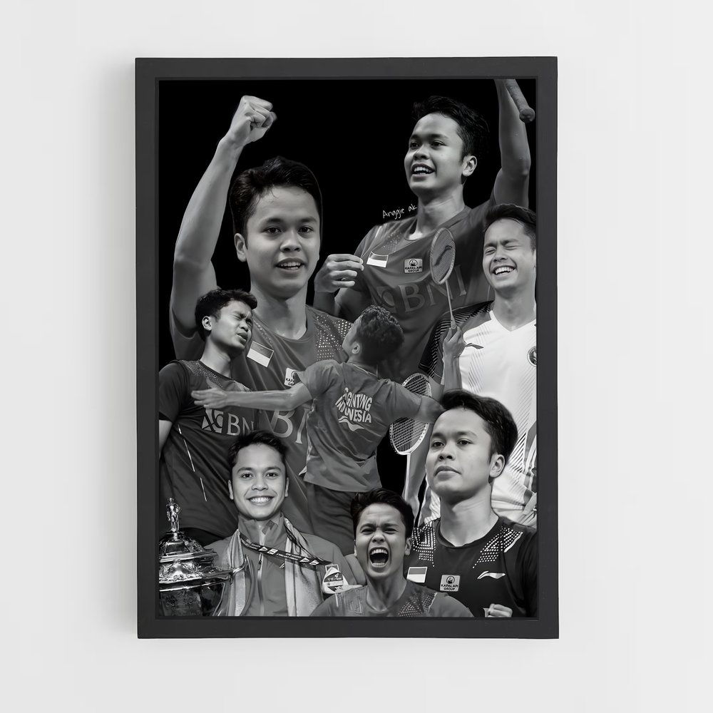 Poster La Victoire de Singapour – affiche Badminton (vue 2)